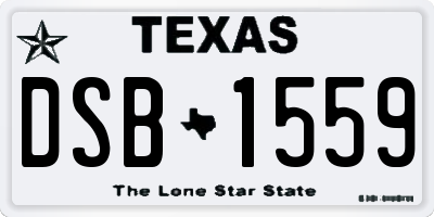 TX license plate DSB1559