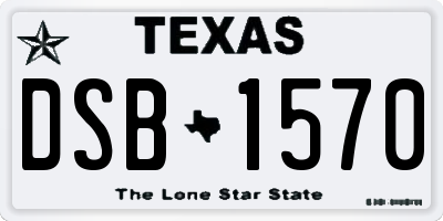 TX license plate DSB1570