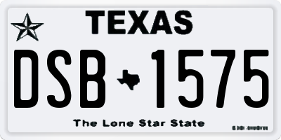 TX license plate DSB1575