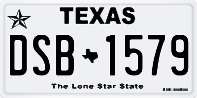 TX license plate DSB1579