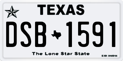 TX license plate DSB1591