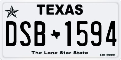 TX license plate DSB1594