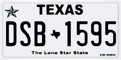 TX license plate DSB1595