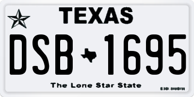 TX license plate DSB1695
