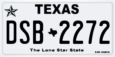 TX license plate DSB2272