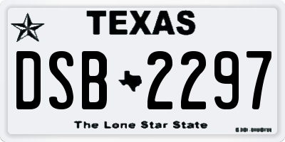 TX license plate DSB2297