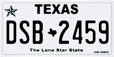 TX license plate DSB2459