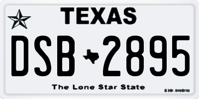 TX license plate DSB2895