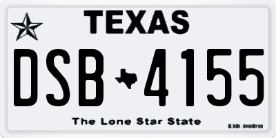 TX license plate DSB4155