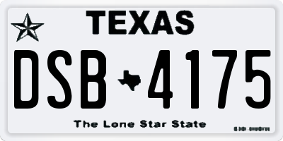 TX license plate DSB4175