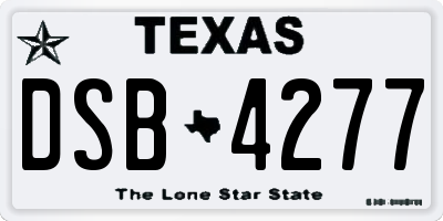 TX license plate DSB4277