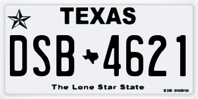 TX license plate DSB4621