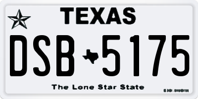 TX license plate DSB5175