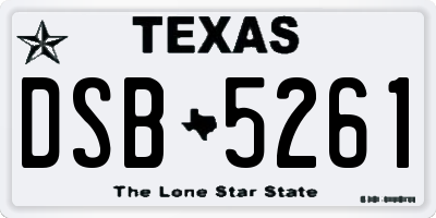 TX license plate DSB5261