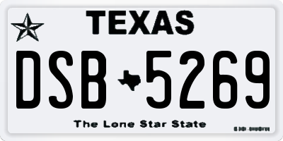 TX license plate DSB5269