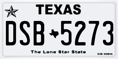 TX license plate DSB5273