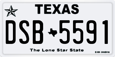 TX license plate DSB5591