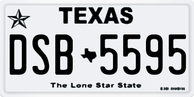 TX license plate DSB5595