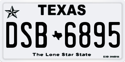 TX license plate DSB6895