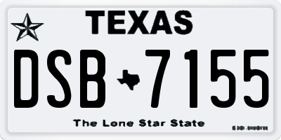 TX license plate DSB7155