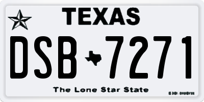 TX license plate DSB7271
