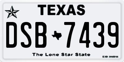 TX license plate DSB7439