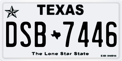 TX license plate DSB7446