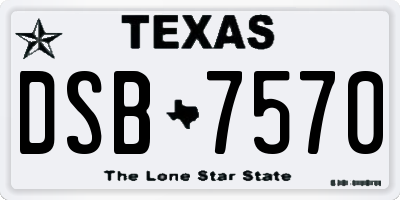 TX license plate DSB7570