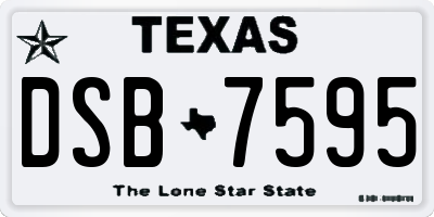 TX license plate DSB7595