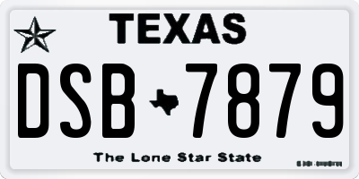 TX license plate DSB7879