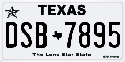 TX license plate DSB7895