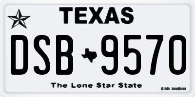 TX license plate DSB9570