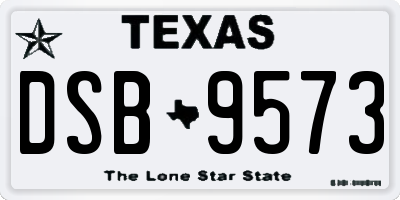 TX license plate DSB9573
