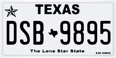 TX license plate DSB9895