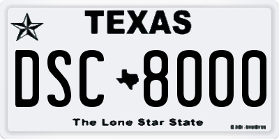 TX license plate DSC8000