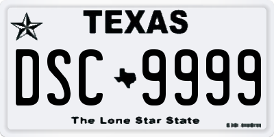 TX license plate DSC9999