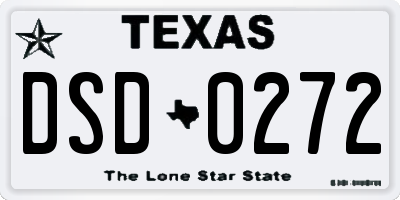 TX license plate DSD0272