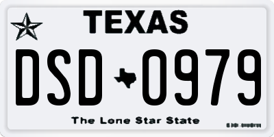 TX license plate DSD0979
