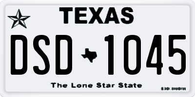 TX license plate DSD1045