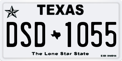 TX license plate DSD1055
