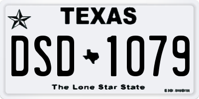 TX license plate DSD1079