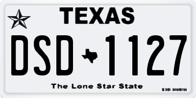 TX license plate DSD1127