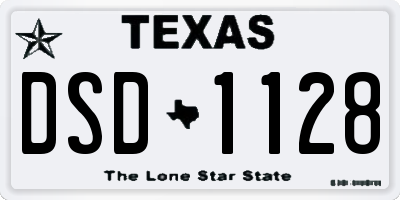 TX license plate DSD1128