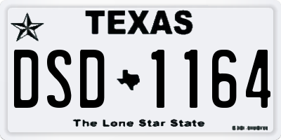 TX license plate DSD1164