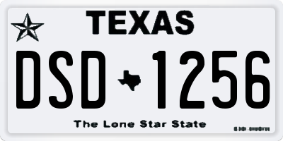 TX license plate DSD1256