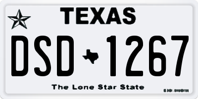 TX license plate DSD1267