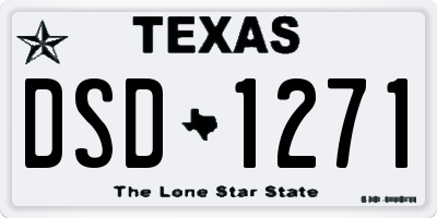 TX license plate DSD1271
