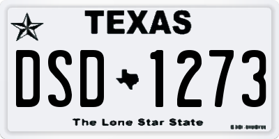 TX license plate DSD1273