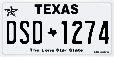 TX license plate DSD1274