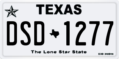 TX license plate DSD1277
